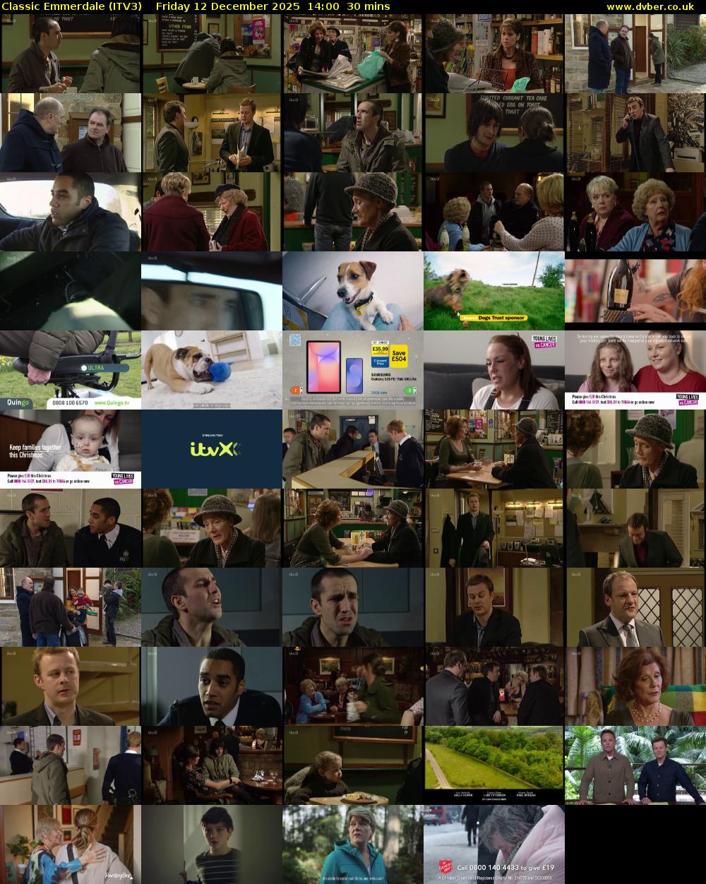 Classic Emmerdale (ITV3) Friday 12 December 2025 14:00 - 14:30