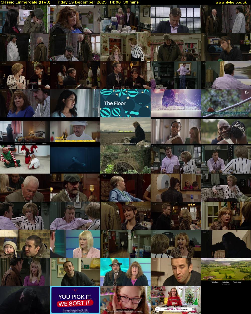 Classic Emmerdale (ITV3) Friday 19 December 2025 14:00 - 14:30
