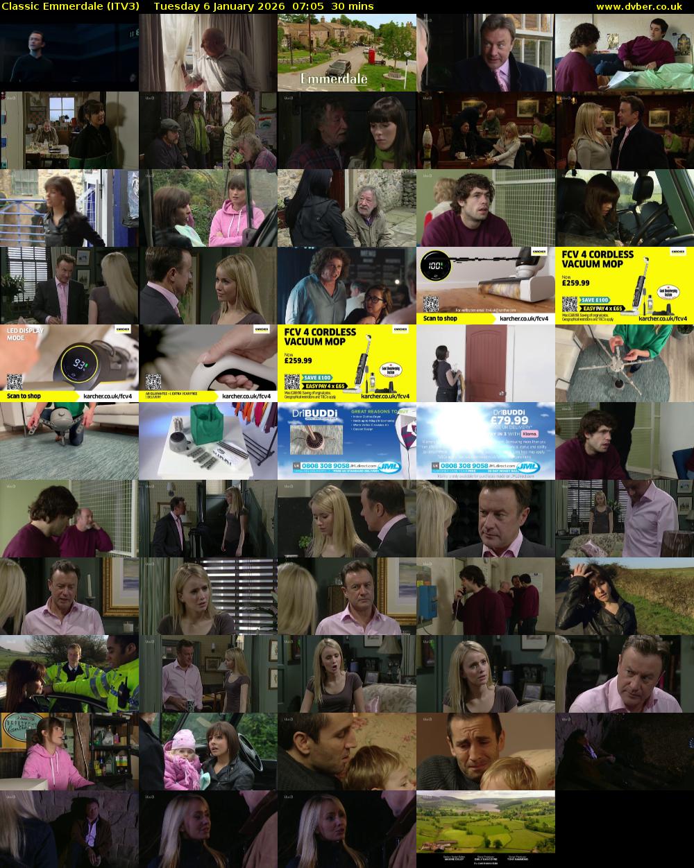 Classic Emmerdale (ITV3) Tuesday 6 January 2026 07:05 - 07:35