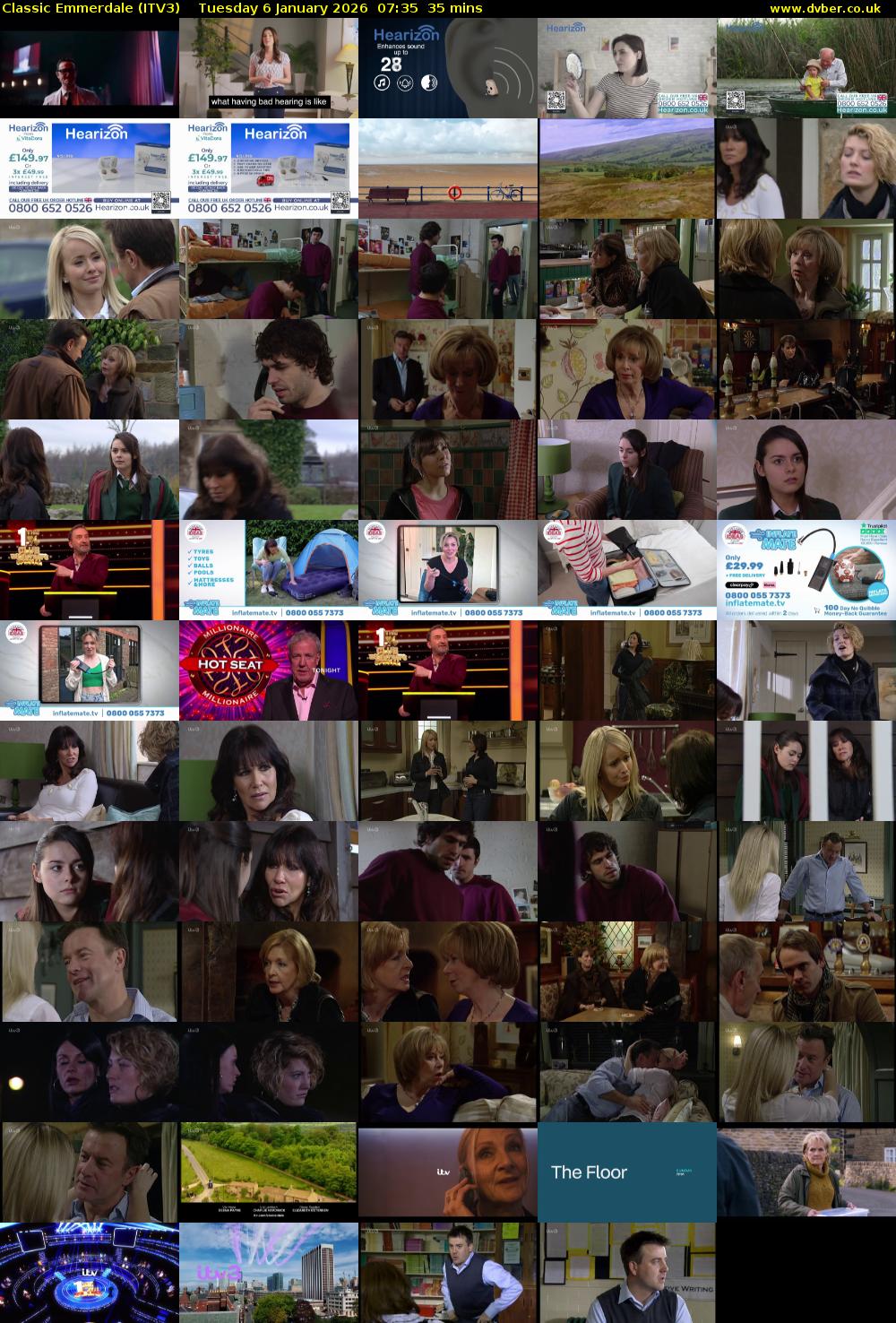 Classic Emmerdale (ITV3) Tuesday 6 January 2026 07:35 - 08:10