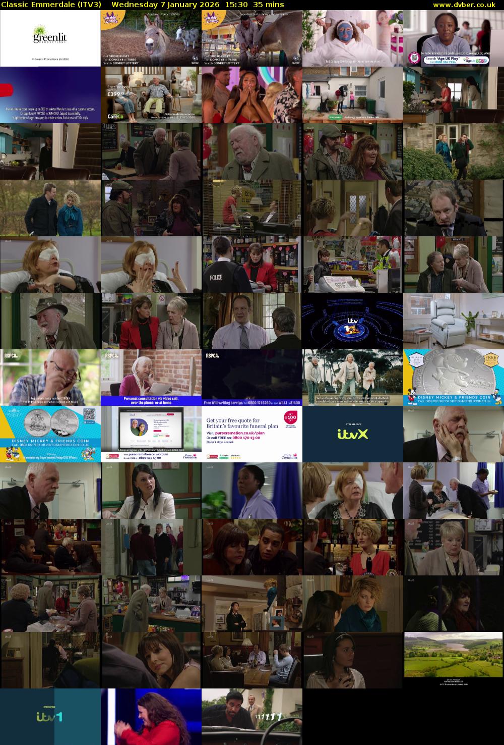 Classic Emmerdale (ITV3) Wednesday 7 January 2026 15:30 - 16:05