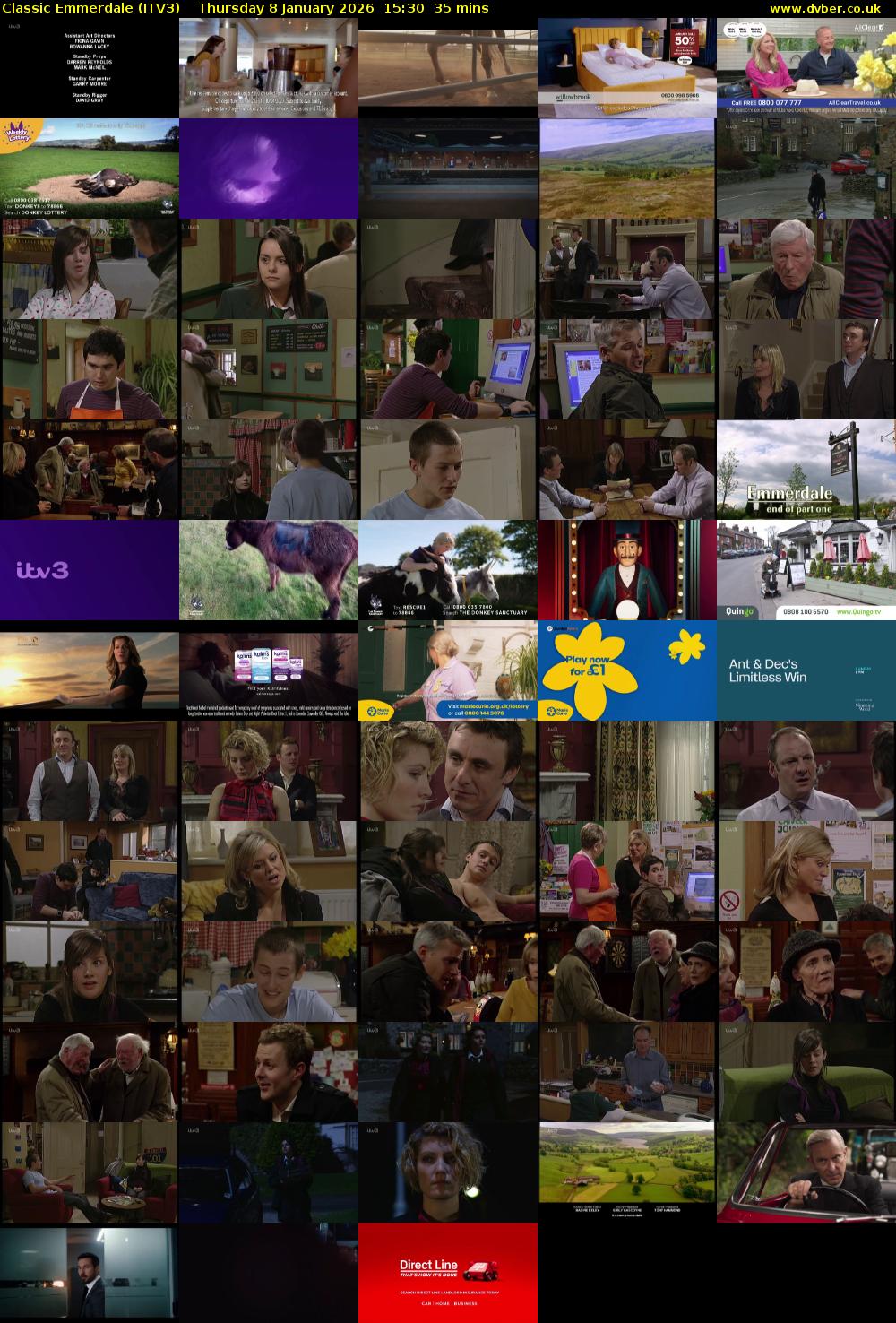 Classic Emmerdale (ITV3) Thursday 8 January 2026 15:30 - 16:05