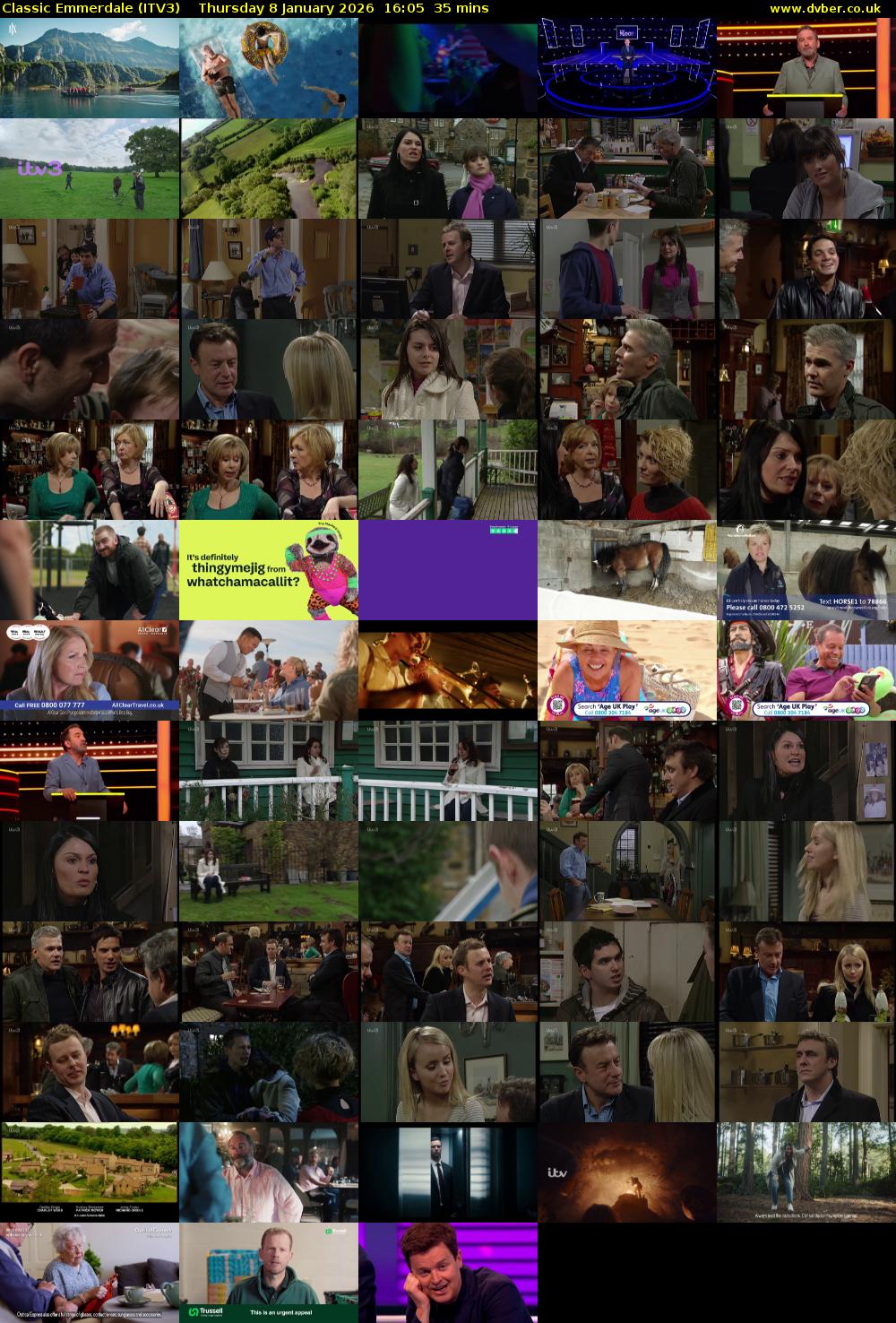 Classic Emmerdale (ITV3) Thursday 8 January 2026 16:05 - 16:40