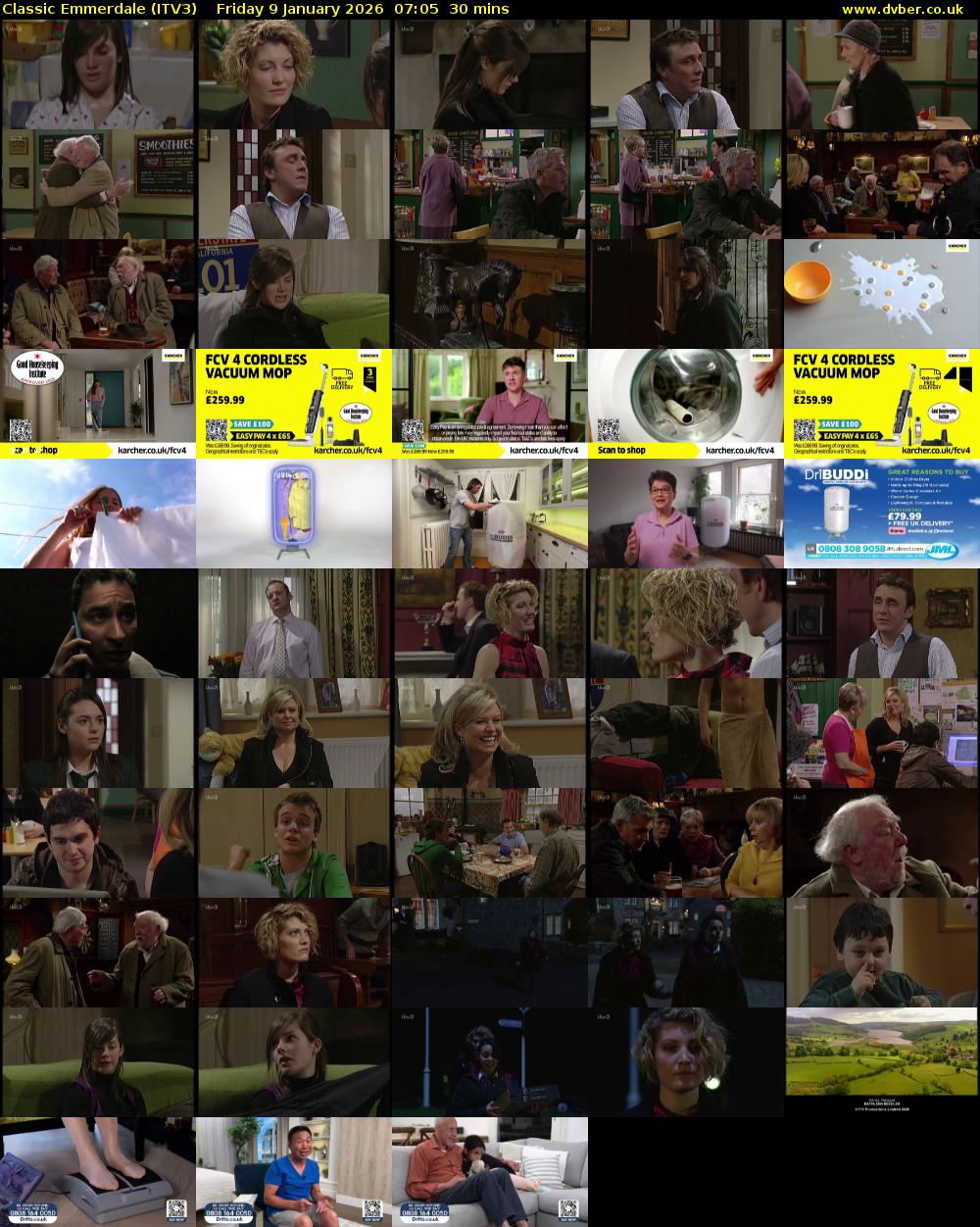 Classic Emmerdale (ITV3) Friday 9 January 2026 07:05 - 07:35