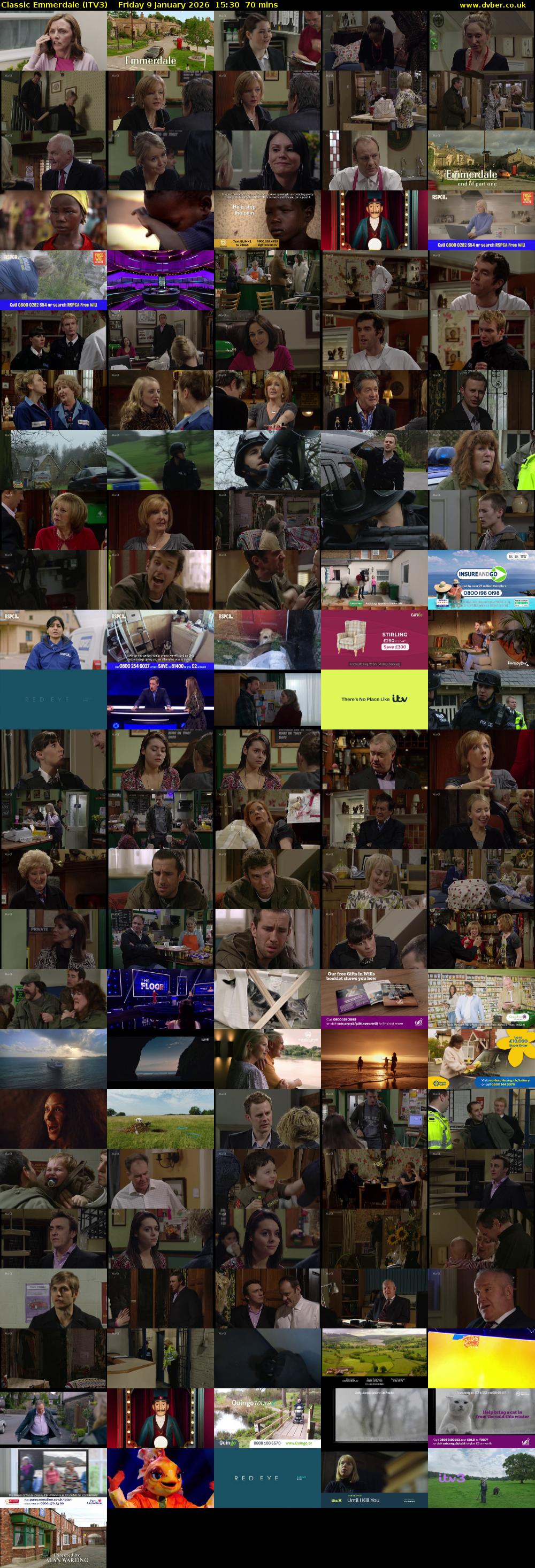 Classic Emmerdale (ITV3) Friday 9 January 2026 15:30 - 16:40