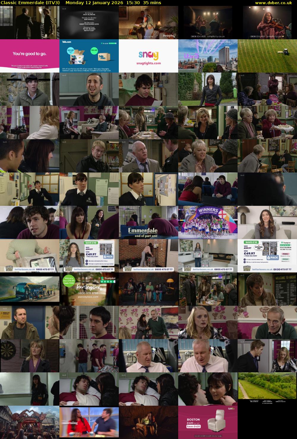 Classic Emmerdale (ITV3) Monday 12 January 2026 15:30 - 16:05