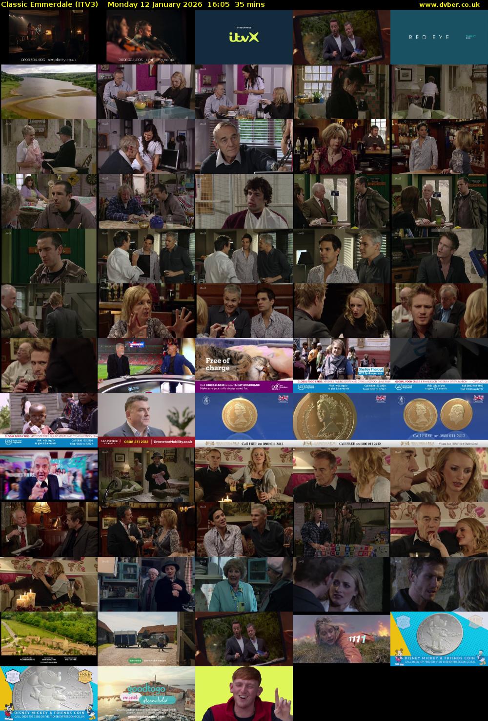 Classic Emmerdale (ITV3) Monday 12 January 2026 16:05 - 16:40