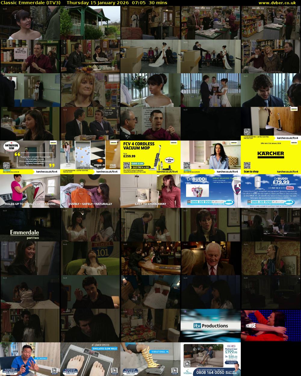 Classic Emmerdale (ITV3) Thursday 15 January 2026 07:05 - 07:35