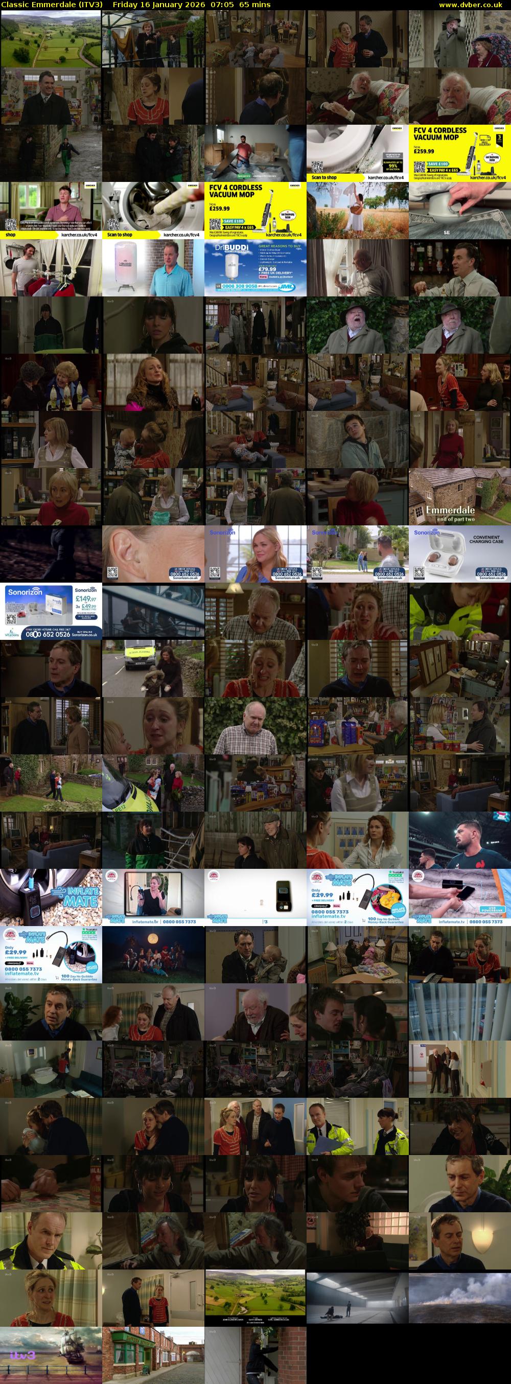 Classic Emmerdale (ITV3) Friday 16 January 2026 07:05 - 08:10