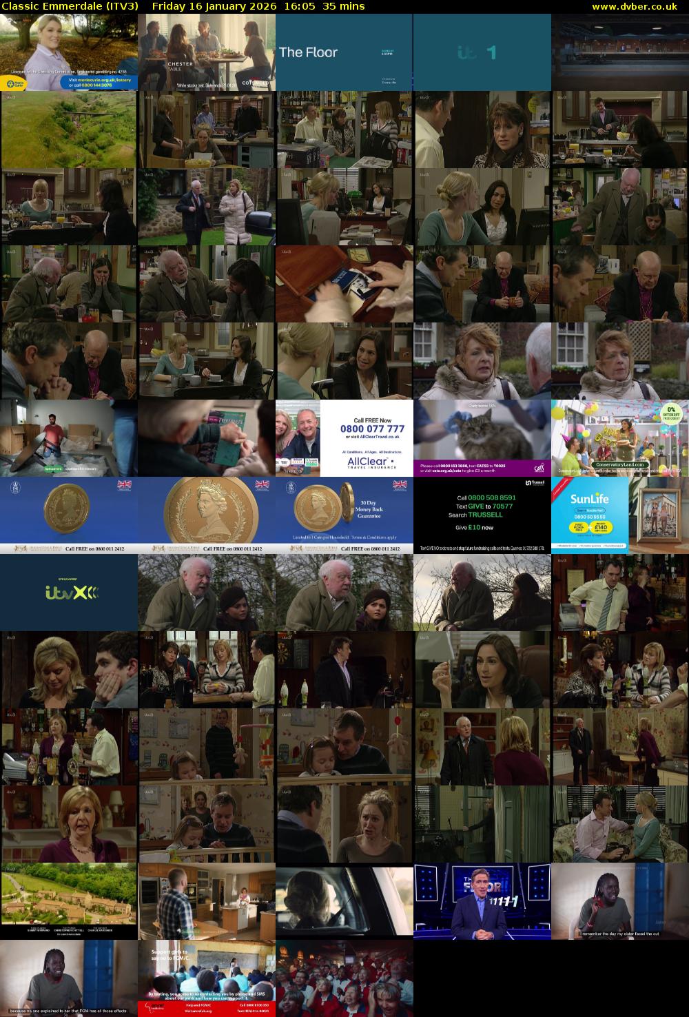 Classic Emmerdale (ITV3) Friday 16 January 2026 16:05 - 16:40