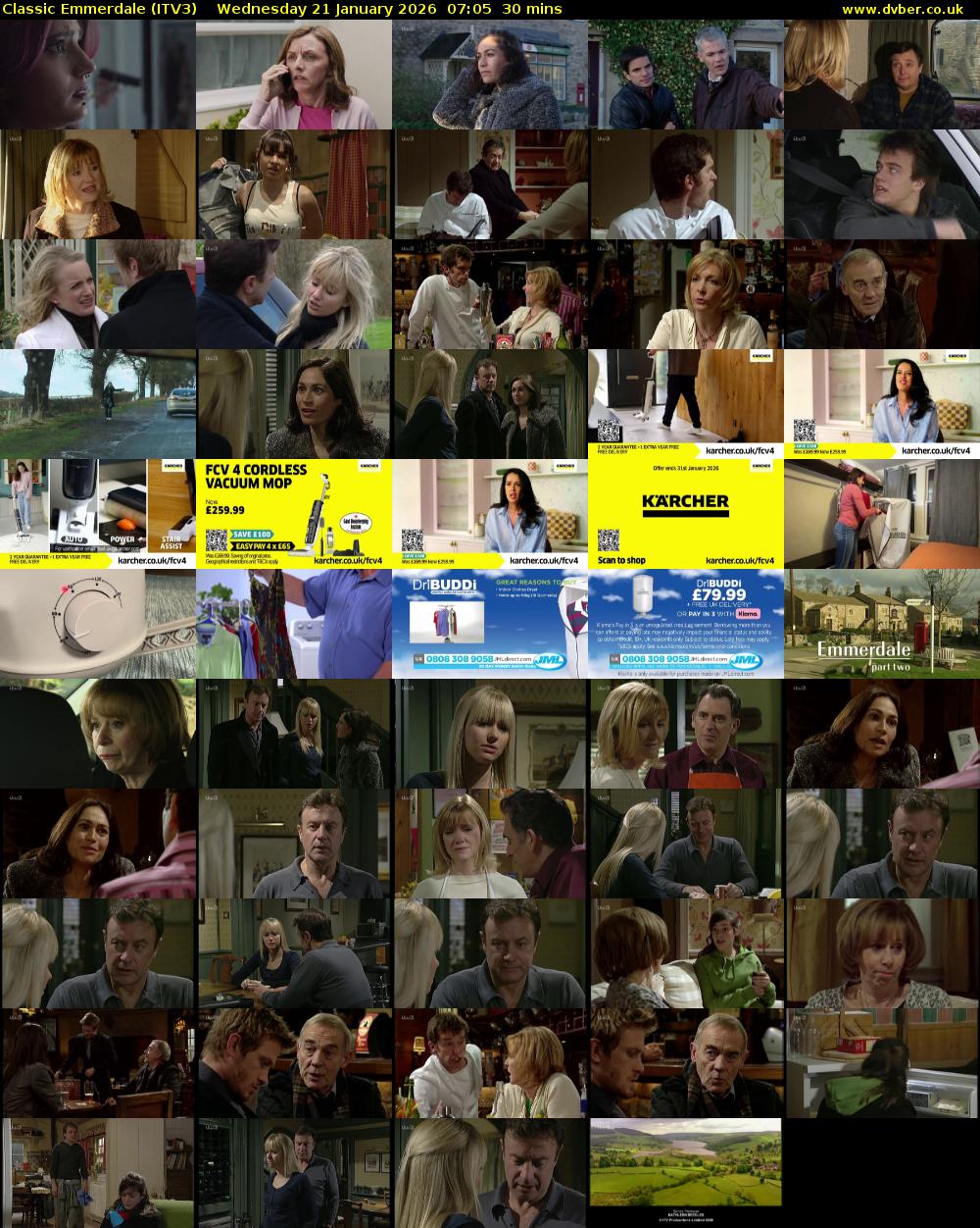 Classic Emmerdale (ITV3) Wednesday 21 January 2026 07:05 - 07:35