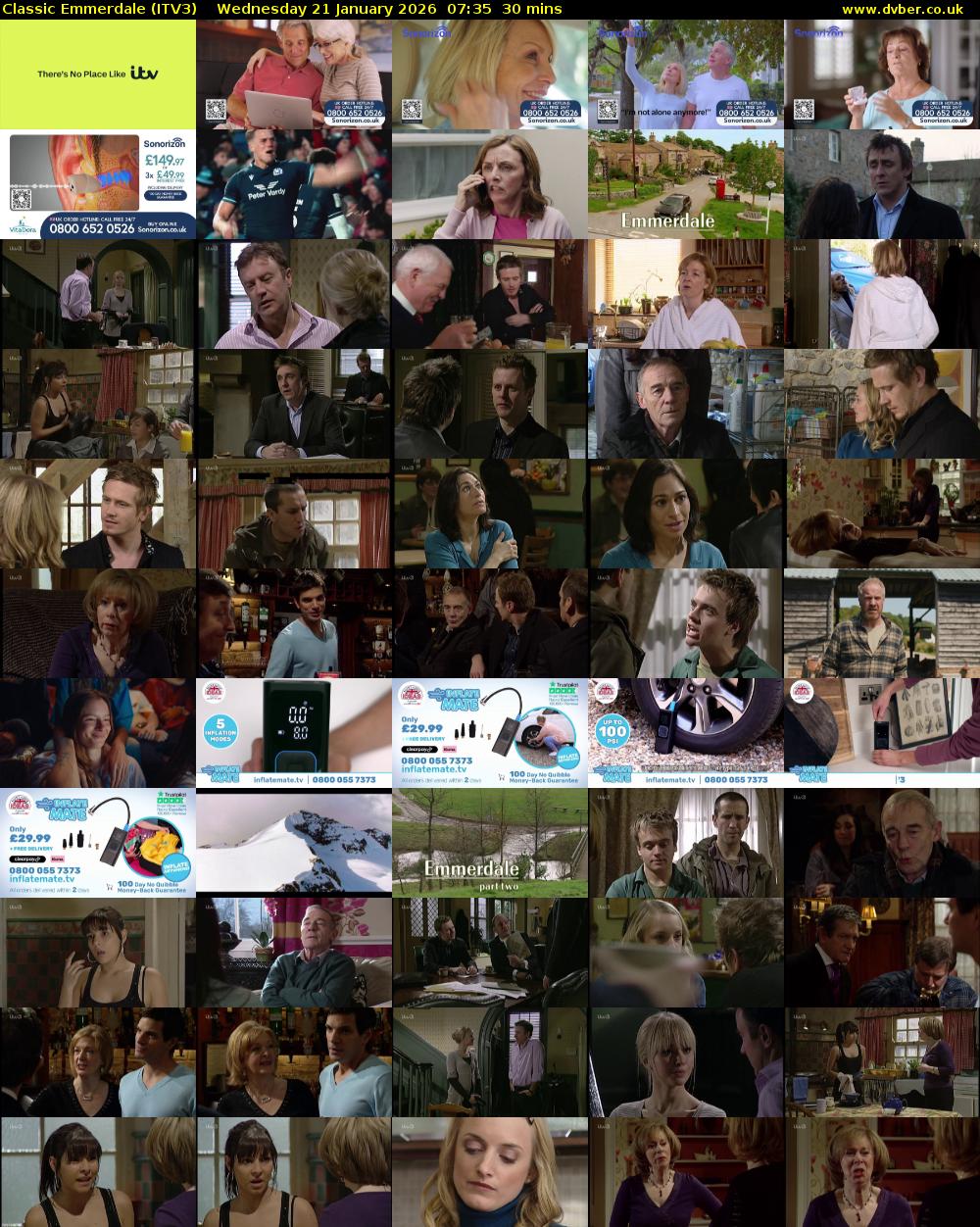 Classic Emmerdale (ITV3) Wednesday 21 January 2026 07:35 - 08:05