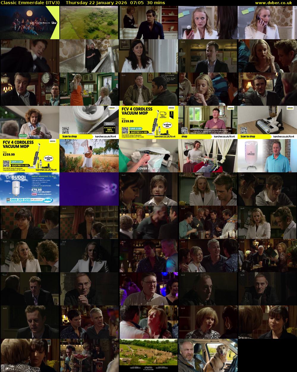 Classic Emmerdale (ITV3) Thursday 22 January 2026 07:05 - 07:35