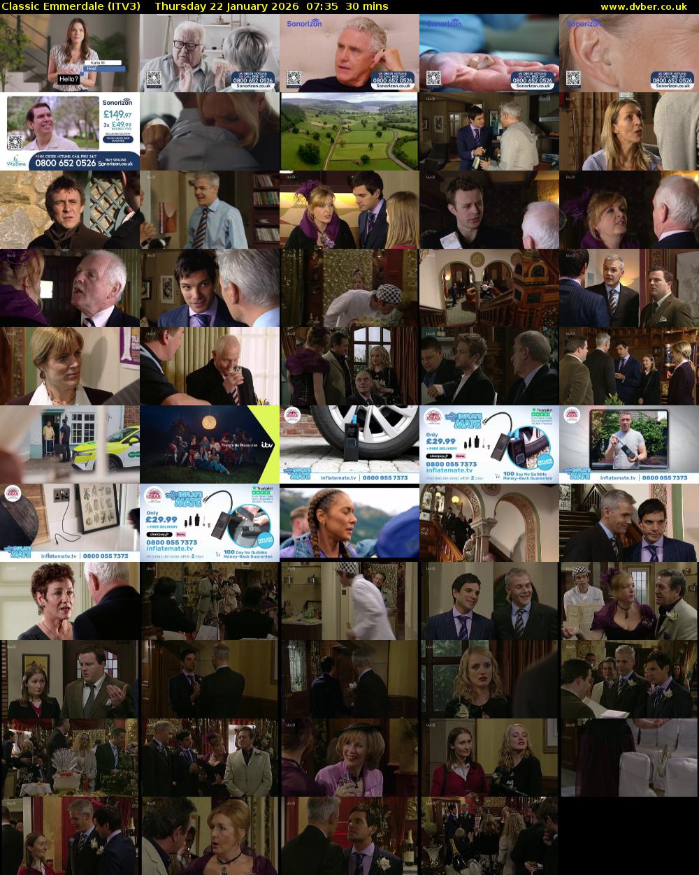 Classic Emmerdale (ITV3) Thursday 22 January 2026 07:35 - 08:05