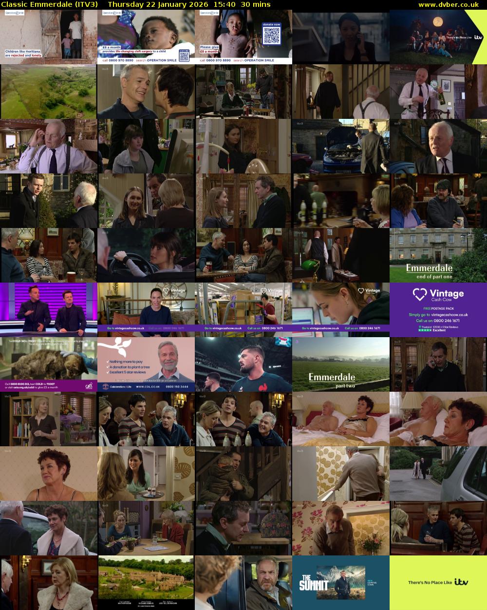 Classic Emmerdale (ITV3) Thursday 22 January 2026 15:40 - 16:10
