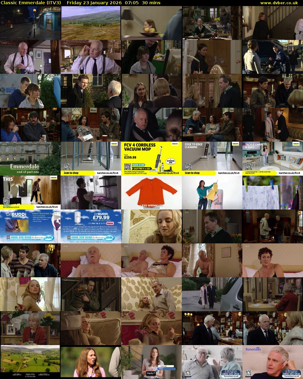 Classic Emmerdale (ITV3) Friday 23 January 2026 07:05 - 07:35