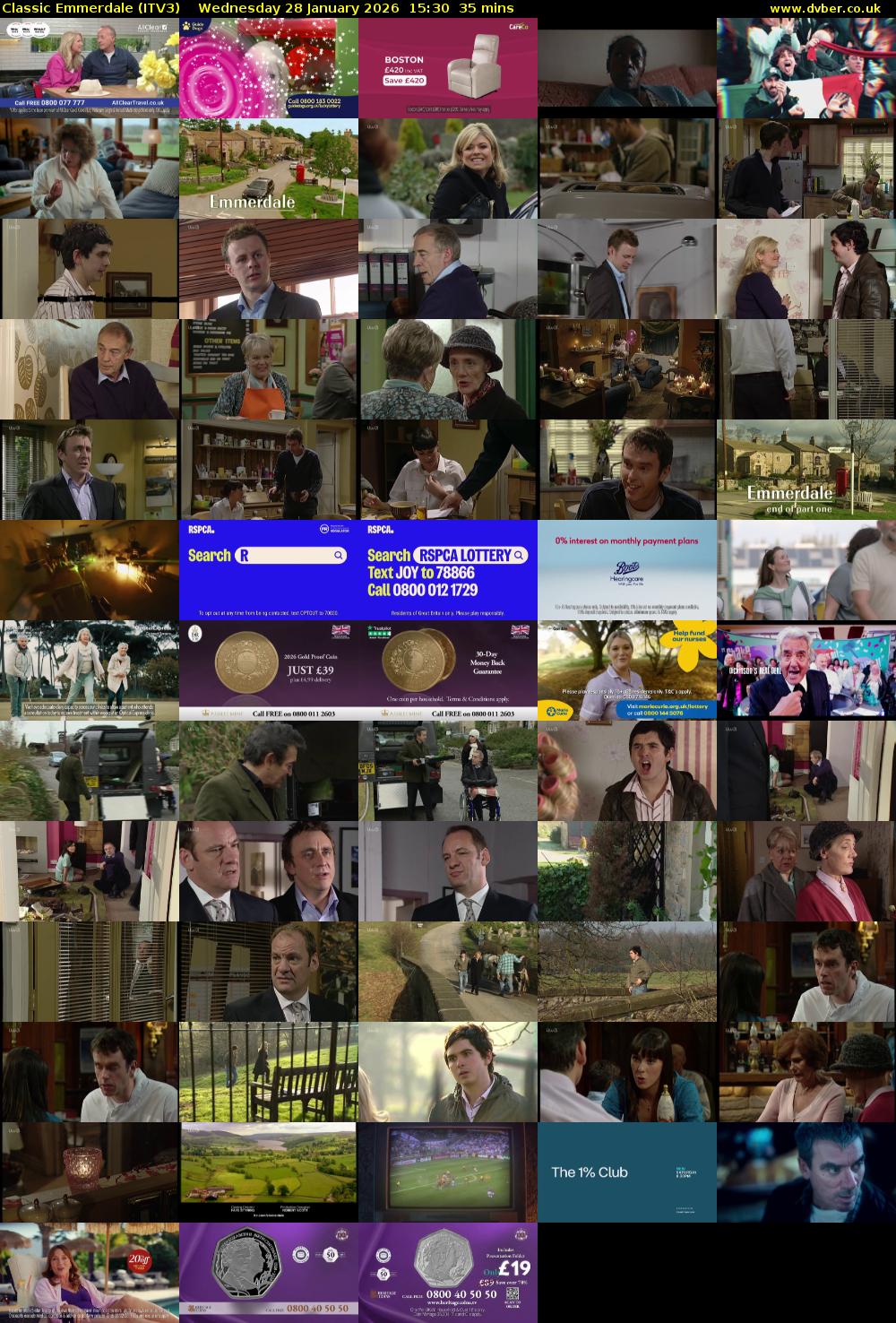 Classic Emmerdale (ITV3) Wednesday 28 January 2026 15:30 - 16:05