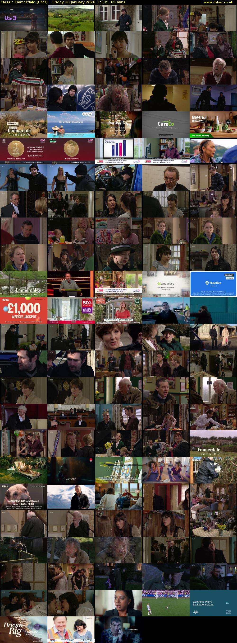 Classic Emmerdale (ITV3) Friday 30 January 2026 15:35 - 16:40