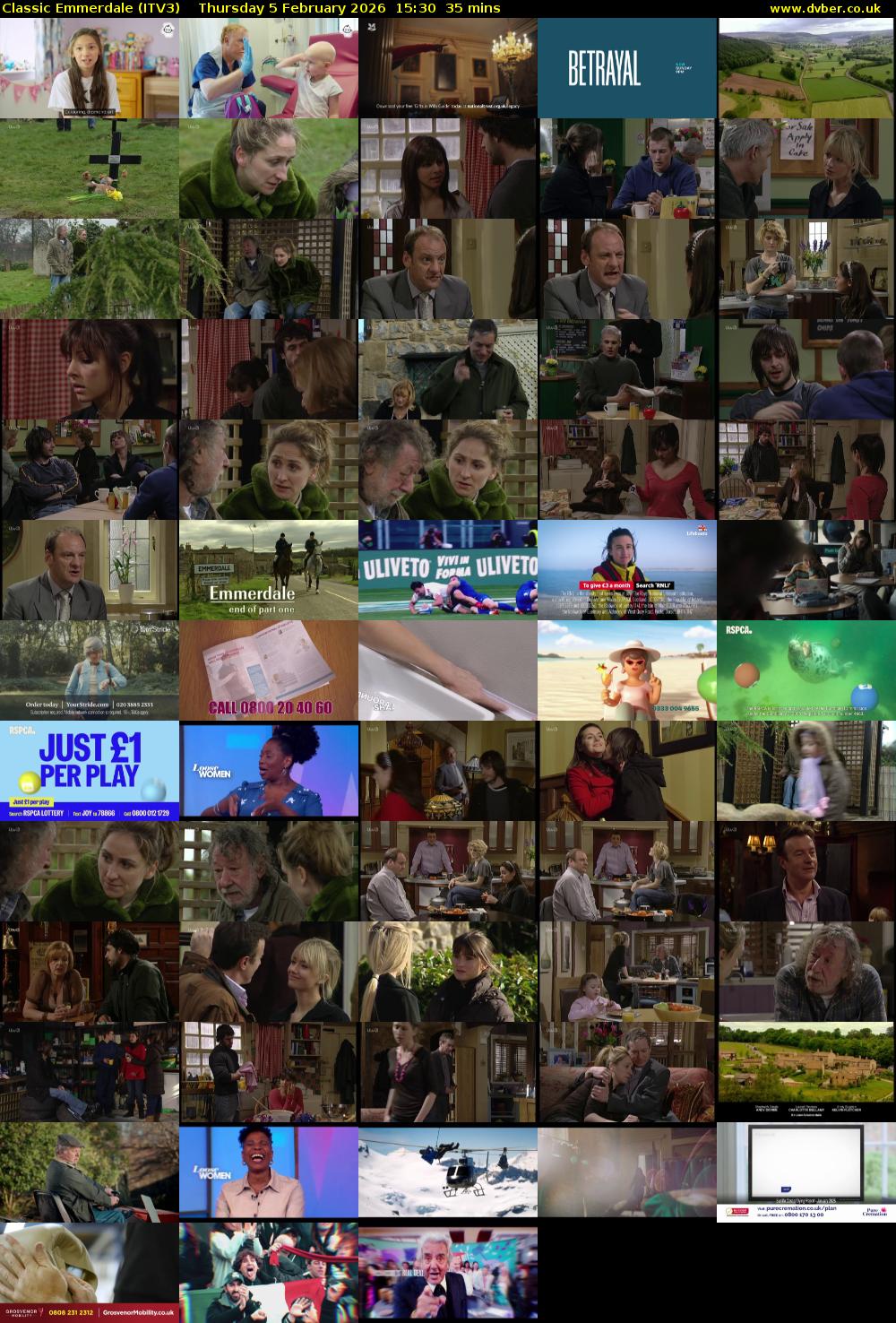 Classic Emmerdale (ITV3) Thursday 5 February 2026 15:30 - 16:05