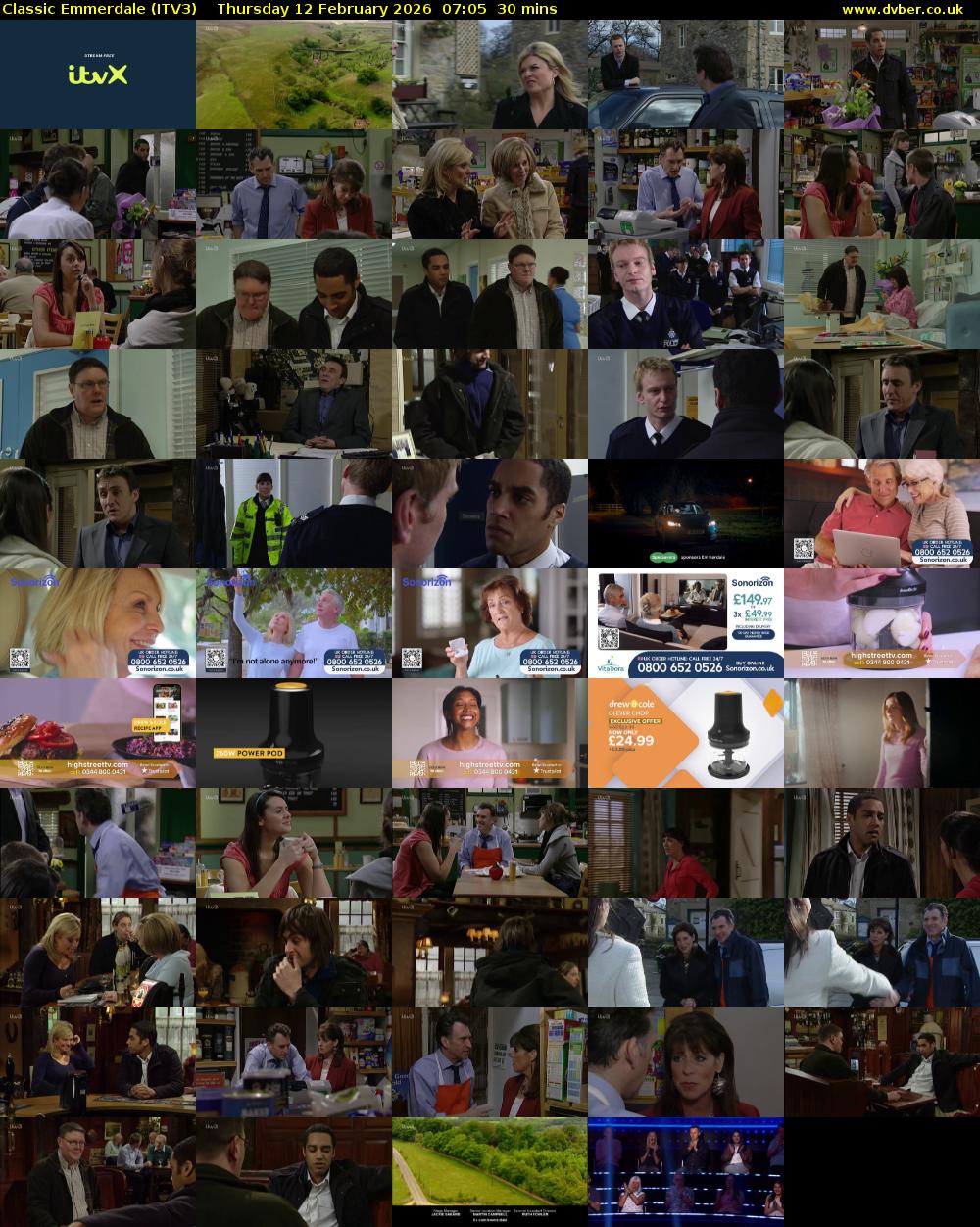 Classic Emmerdale (ITV3) Thursday 12 February 2026 07:05 - 07:35