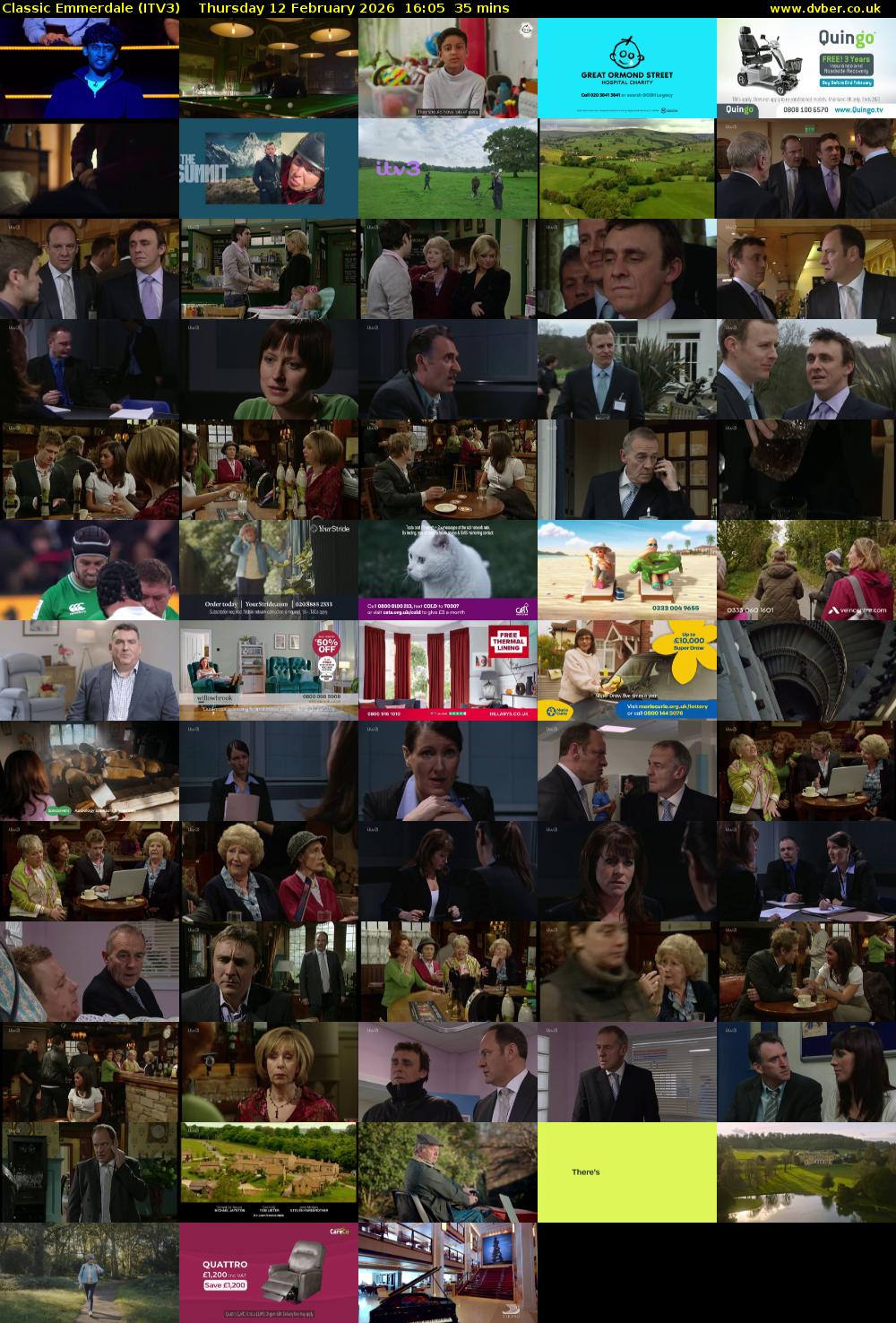 Classic Emmerdale (ITV3) Thursday 12 February 2026 16:05 - 16:40