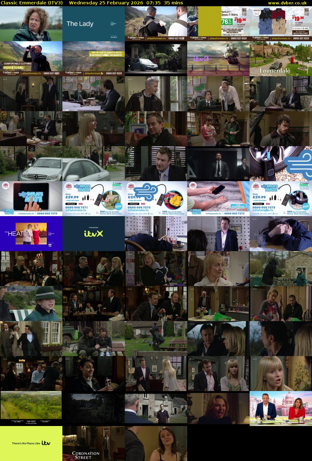 Classic Emmerdale (ITV3) Wednesday 25 February 2026 07:35 - 08:10