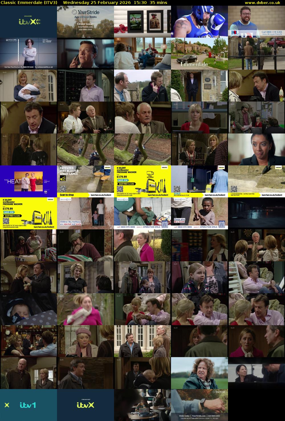 Classic Emmerdale (ITV3) Wednesday 25 February 2026 15:30 - 16:05