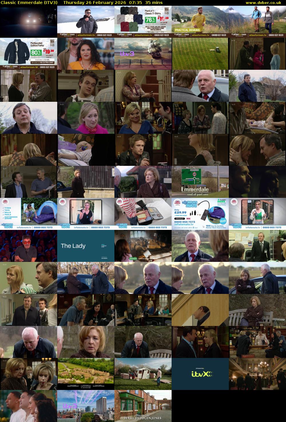 Classic Emmerdale (ITV3) Thursday 26 February 2026 07:35 - 08:10