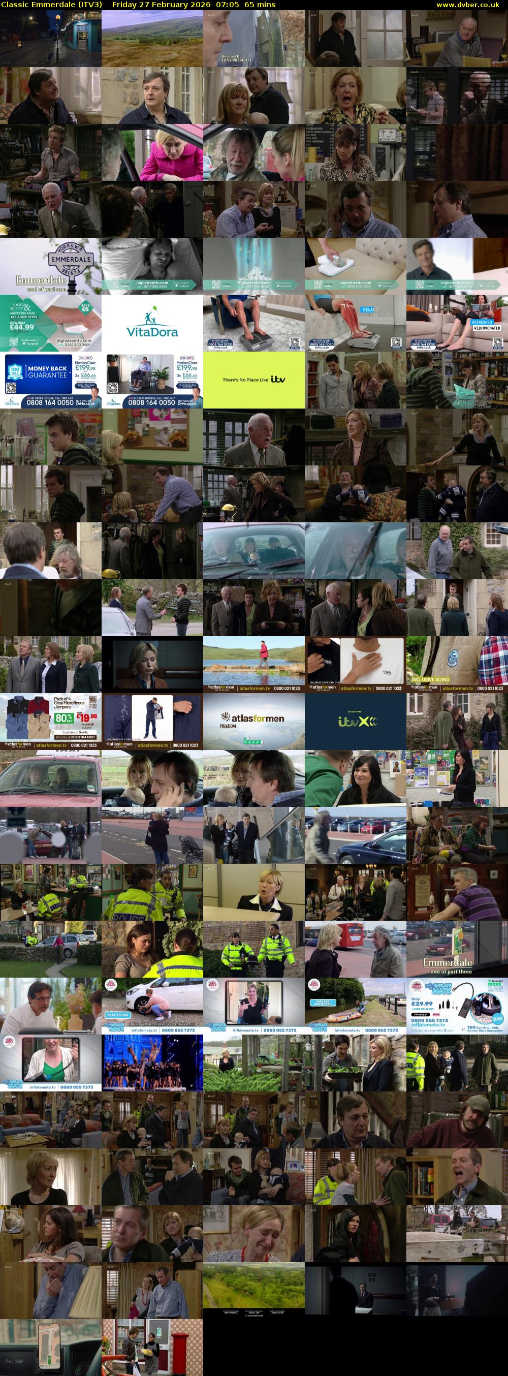 Classic Emmerdale (ITV3) Friday 27 February 2026 07:05 - 08:10