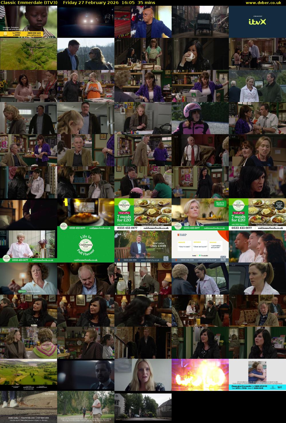 Classic Emmerdale (ITV3) Friday 27 February 2026 16:05 - 16:40