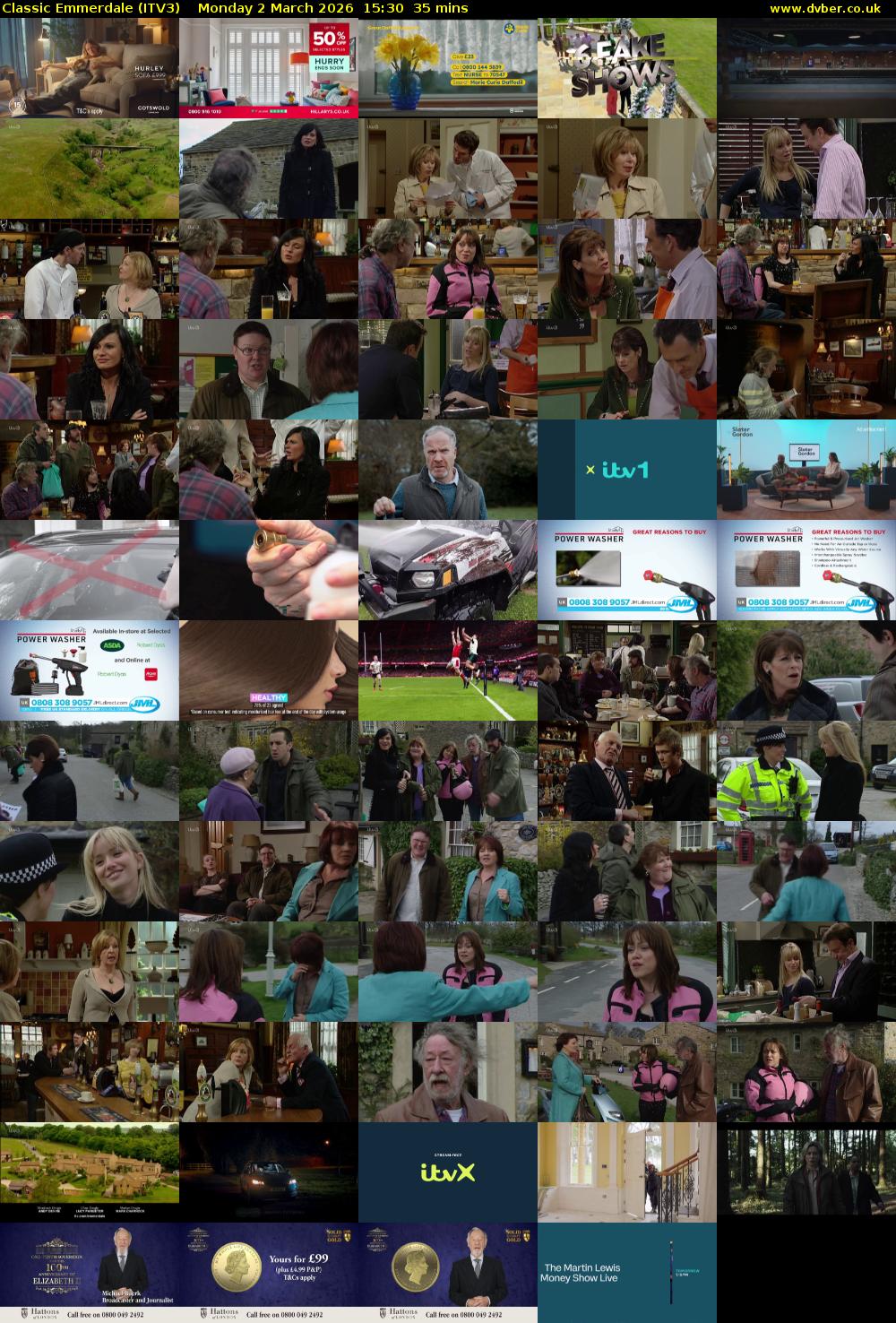 Classic Emmerdale (ITV3) Monday 2 March 2026 15:30 - 16:05