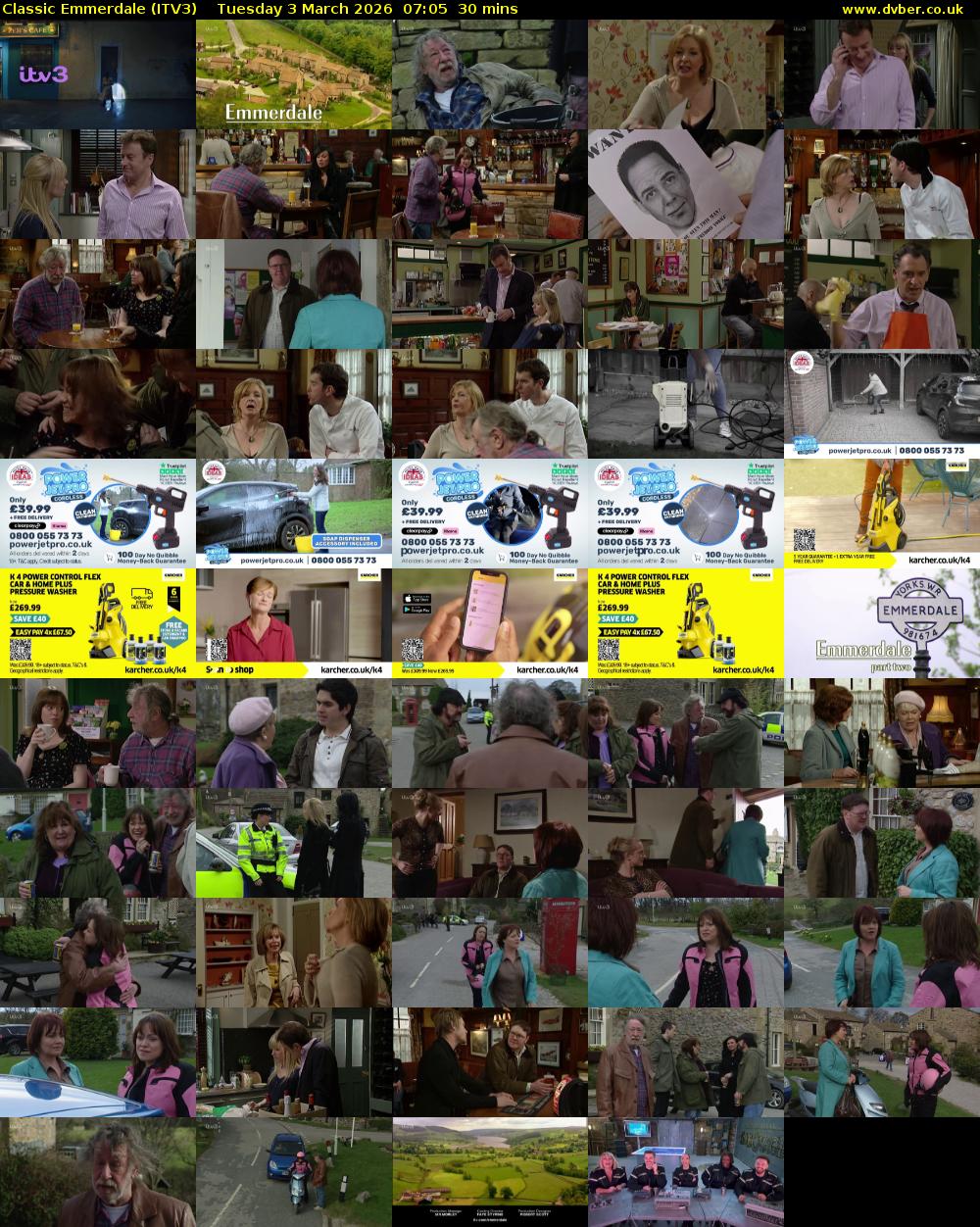 Classic Emmerdale (ITV3) Tuesday 3 March 2026 07:05 - 07:35