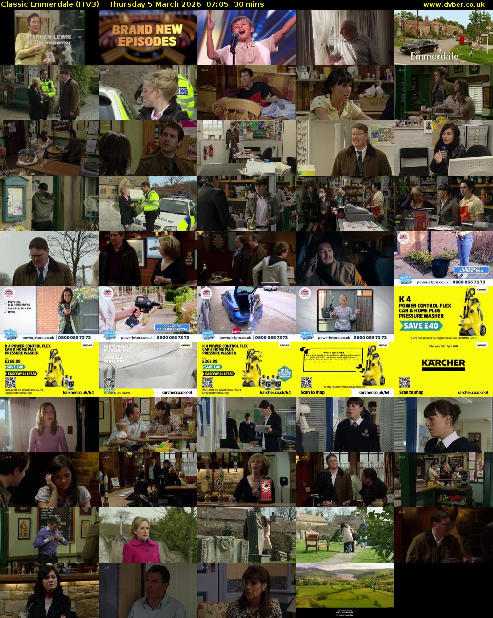 Classic Emmerdale (ITV3) Thursday 5 March 2026 07:05 - 07:35