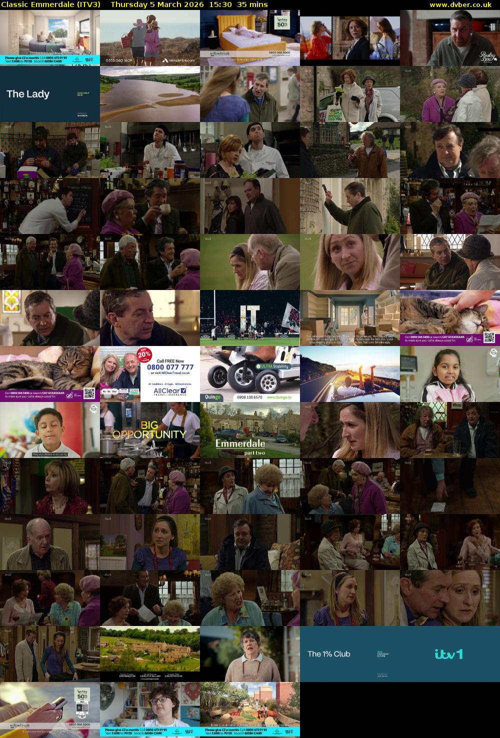 Classic Emmerdale (ITV3) Thursday 5 March 2026 15:30 - 16:05