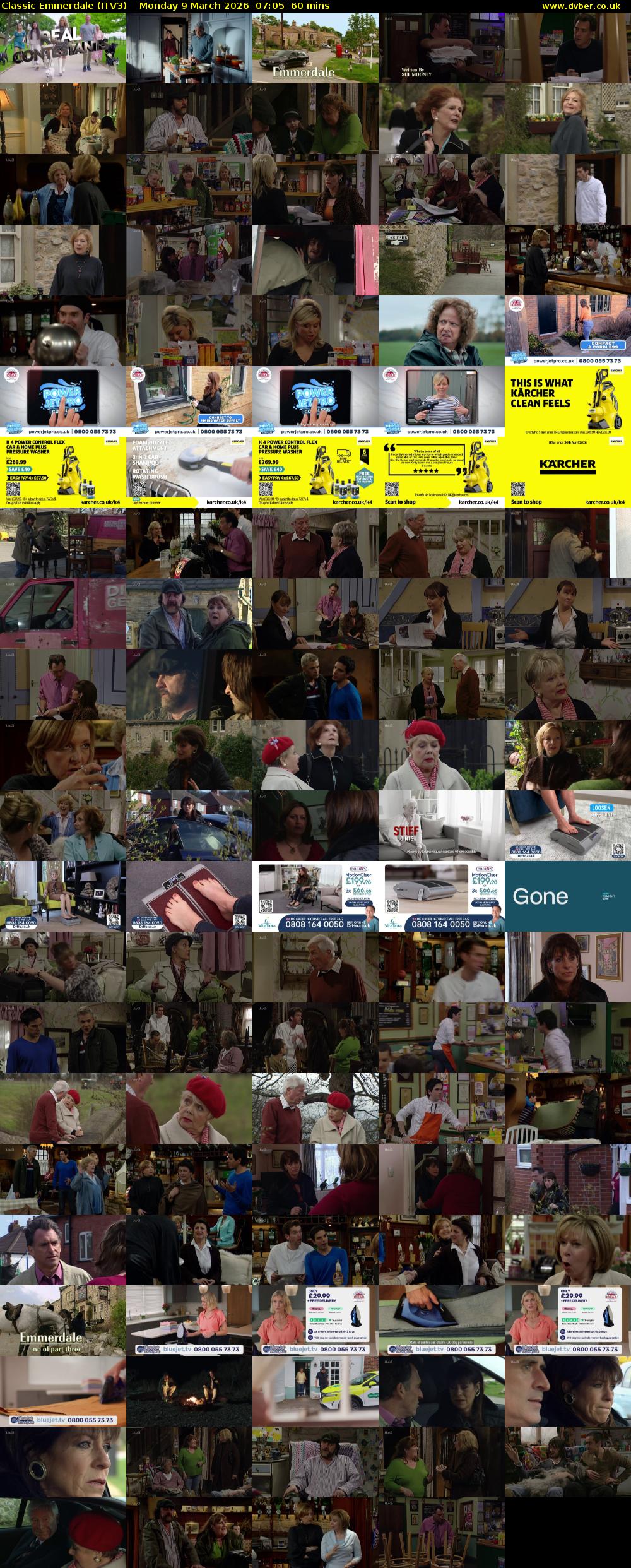 Classic Emmerdale (ITV3) Monday 9 March 2026 07:05 - 08:05