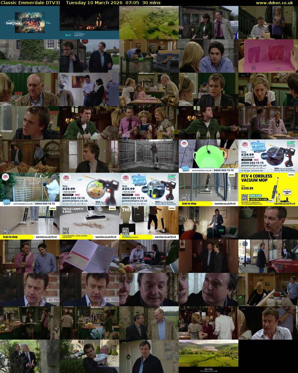 Classic Emmerdale (ITV3) Tuesday 10 March 2026 07:05 - 07:35
