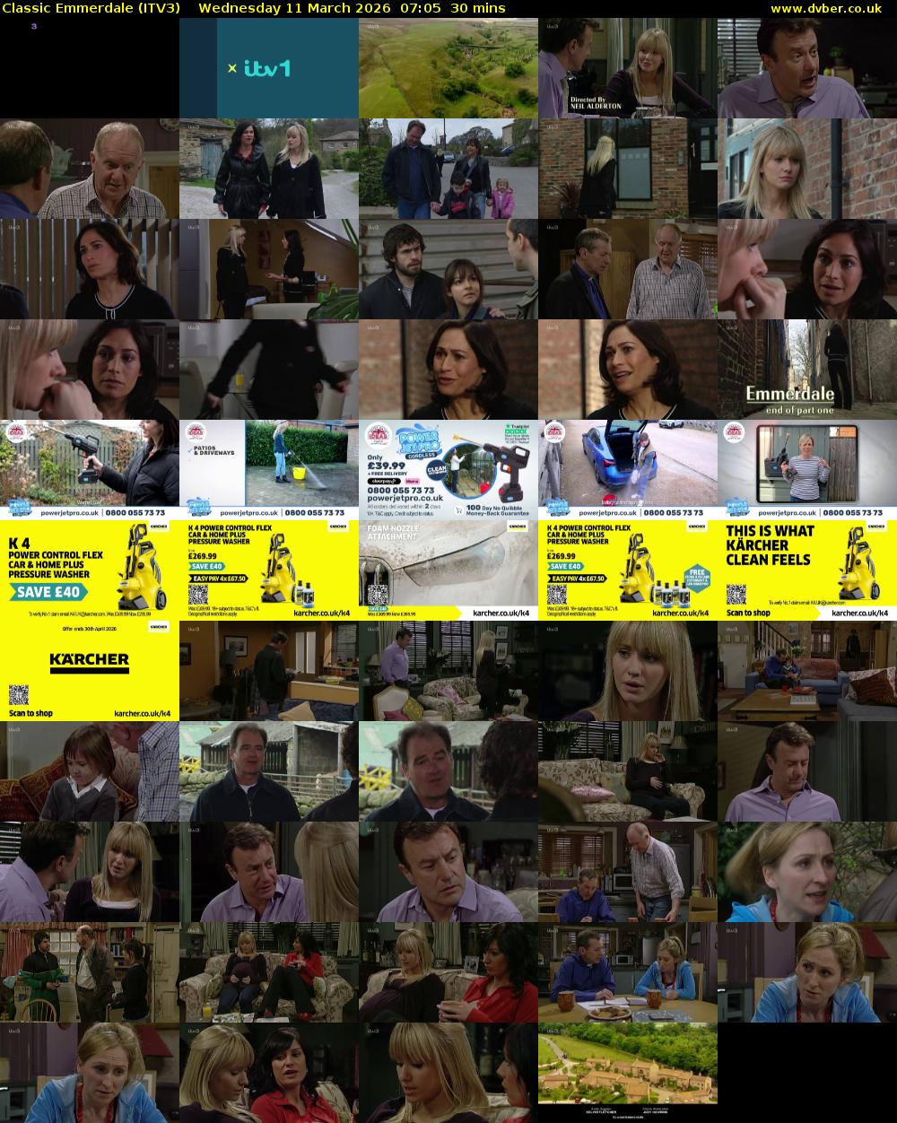 Classic Emmerdale (ITV3) Wednesday 11 March 2026 07:05 - 07:35
