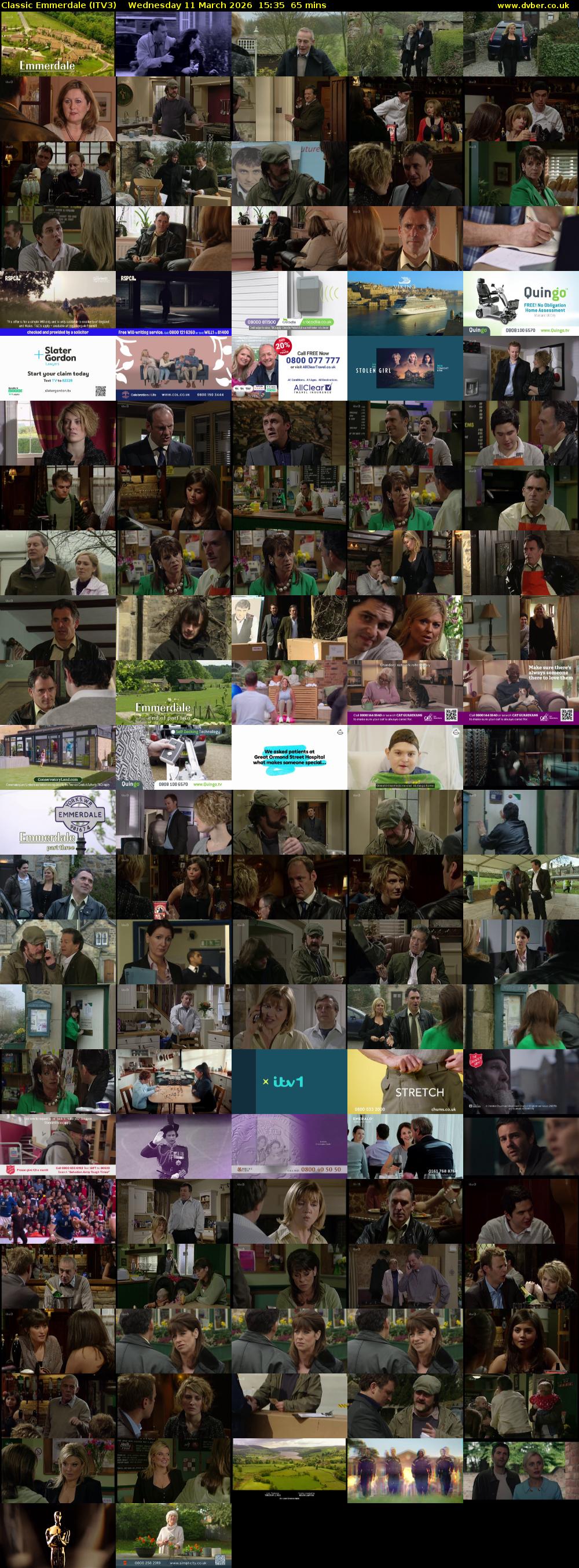 Classic Emmerdale (ITV3) Wednesday 11 March 2026 15:35 - 16:40