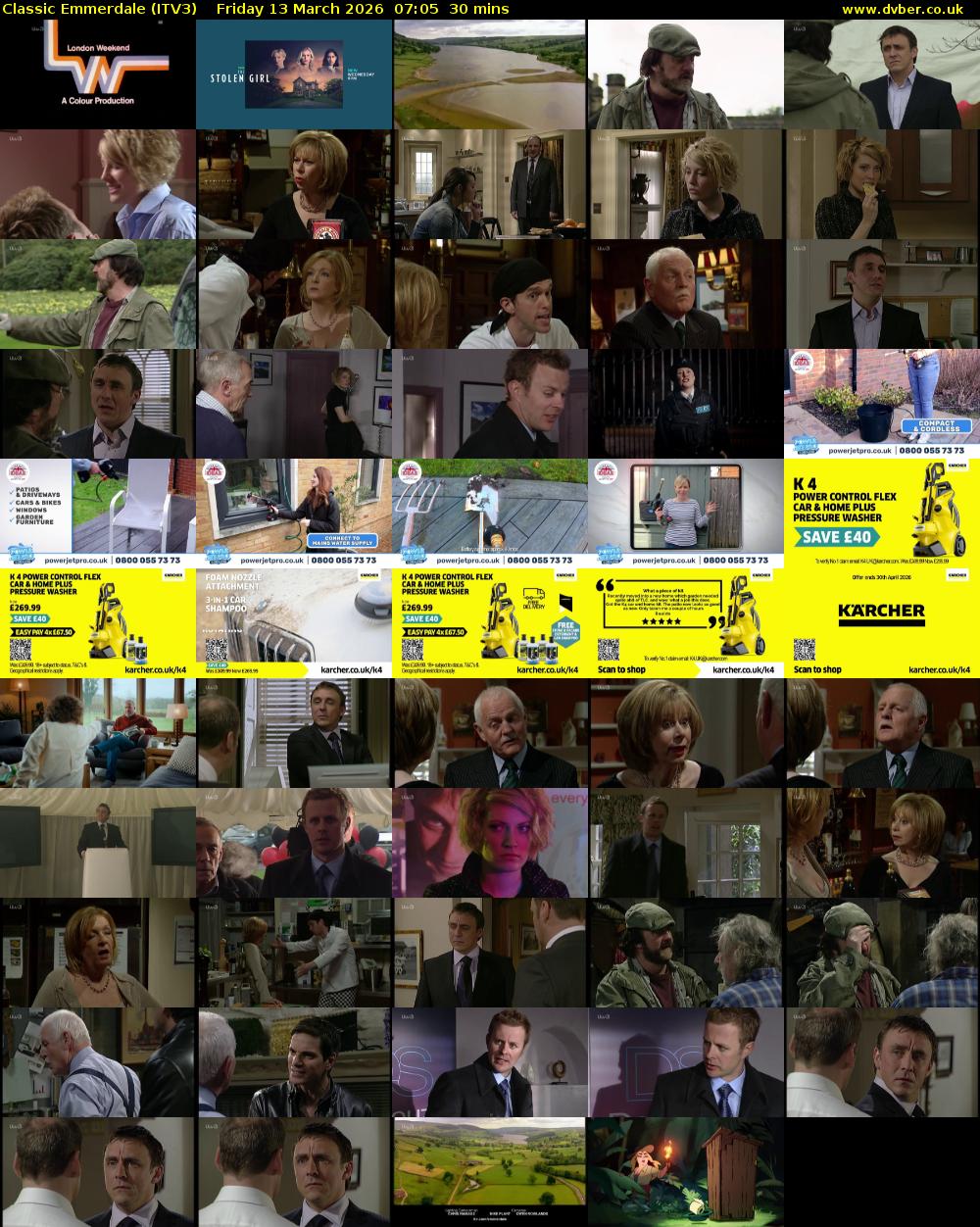 Classic Emmerdale (ITV3) Friday 13 March 2026 07:05 - 07:35
