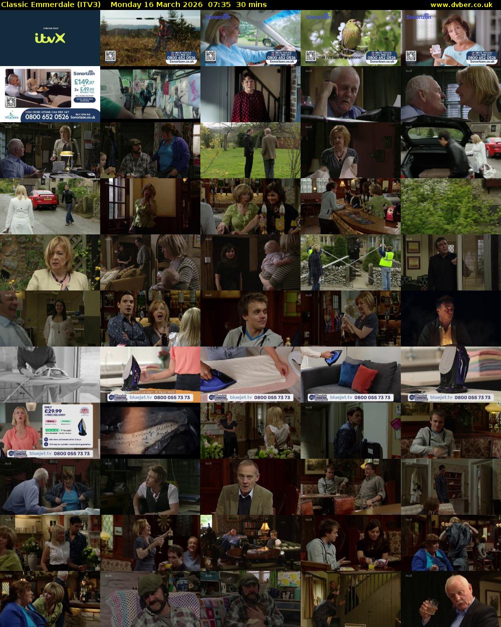 Classic Emmerdale (ITV3) Monday 16 March 2026 07:35 - 08:05