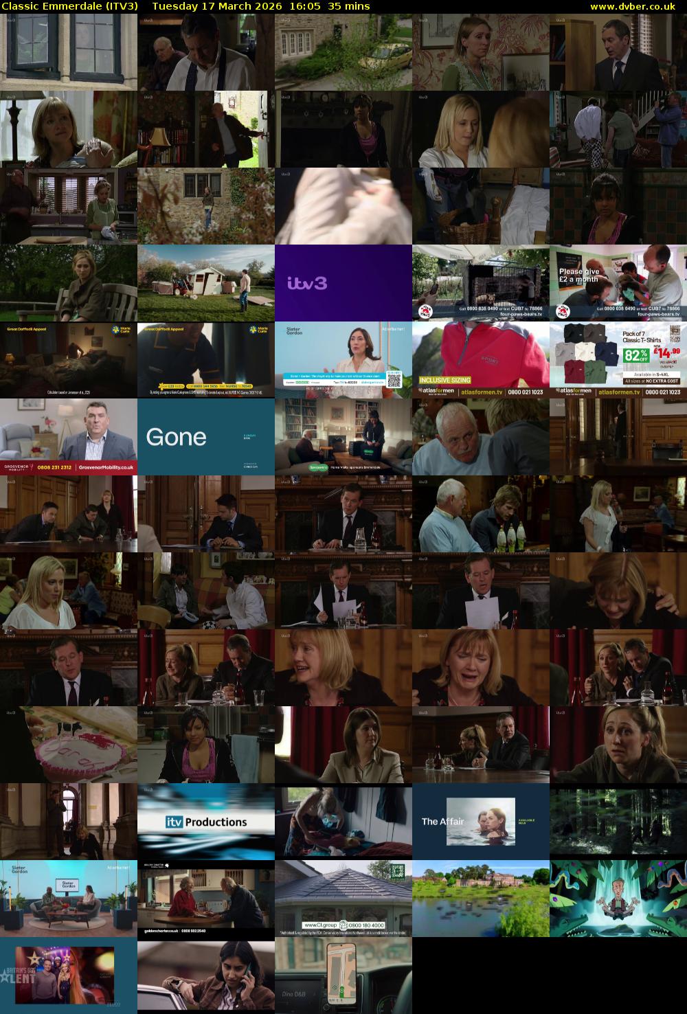 Classic Emmerdale (ITV3) Tuesday 17 March 2026 16:05 - 16:40