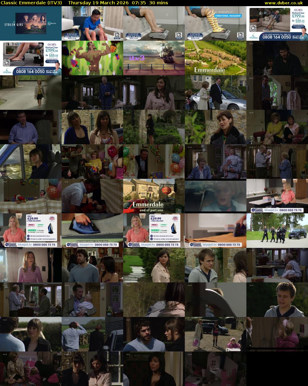 Classic Emmerdale (ITV3) Thursday 19 March 2026 07:35 - 08:05