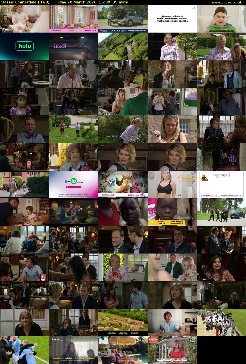 Classic Emmerdale (ITV3) Friday 20 March 2026 15:30 - 16:05