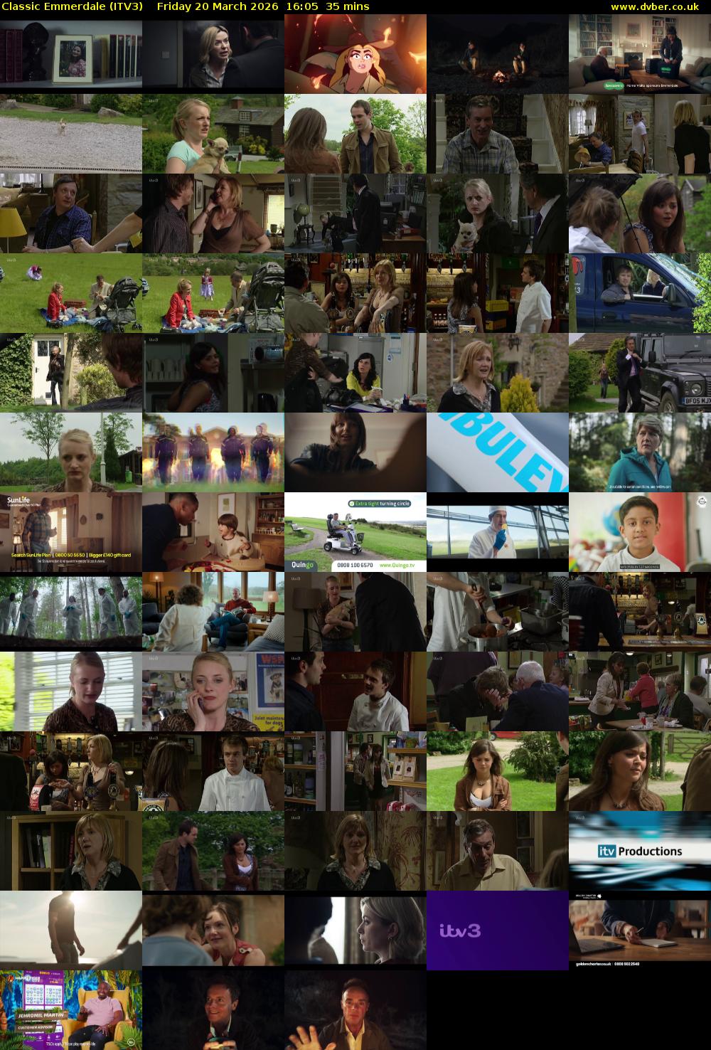 Classic Emmerdale (ITV3) Friday 20 March 2026 16:05 - 16:40