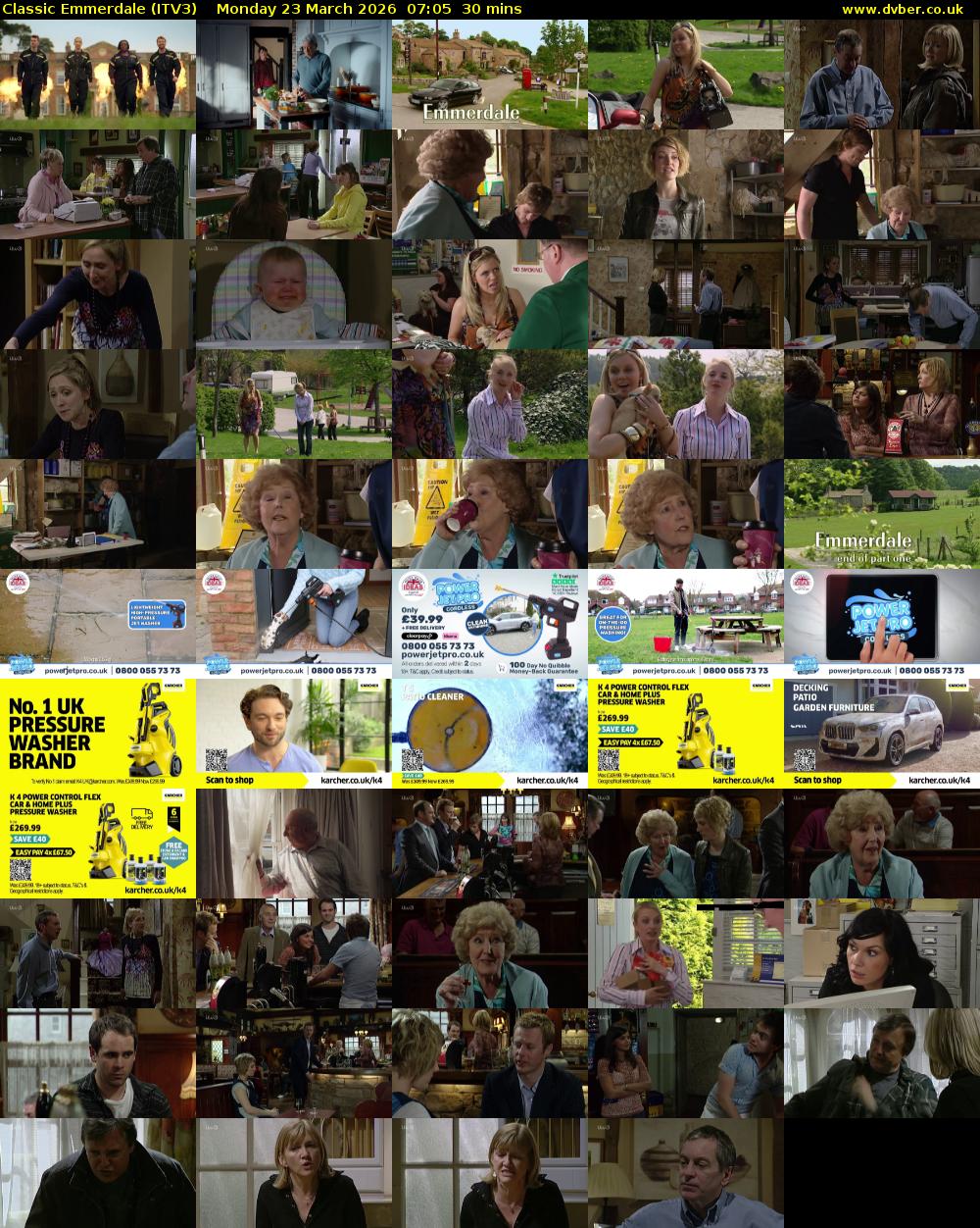 Classic Emmerdale (ITV3) Monday 23 March 2026 07:05 - 07:35