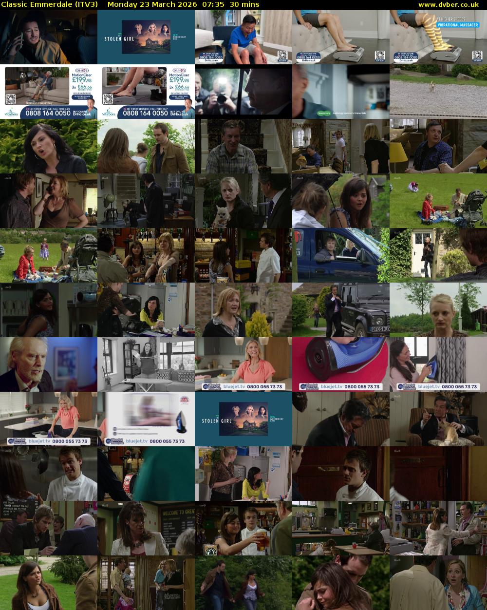 Classic Emmerdale (ITV3) Monday 23 March 2026 07:35 - 08:05