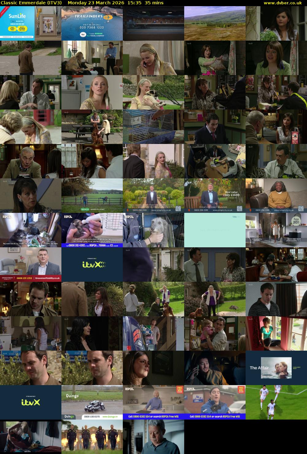 Classic Emmerdale (ITV3) Monday 23 March 2026 15:35 - 16:10