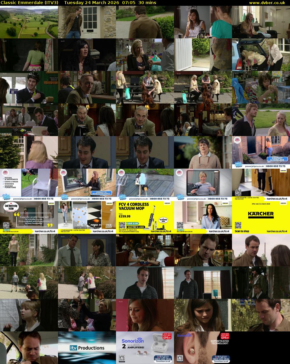 Classic Emmerdale (ITV3) Tuesday 24 March 2026 07:05 - 07:35