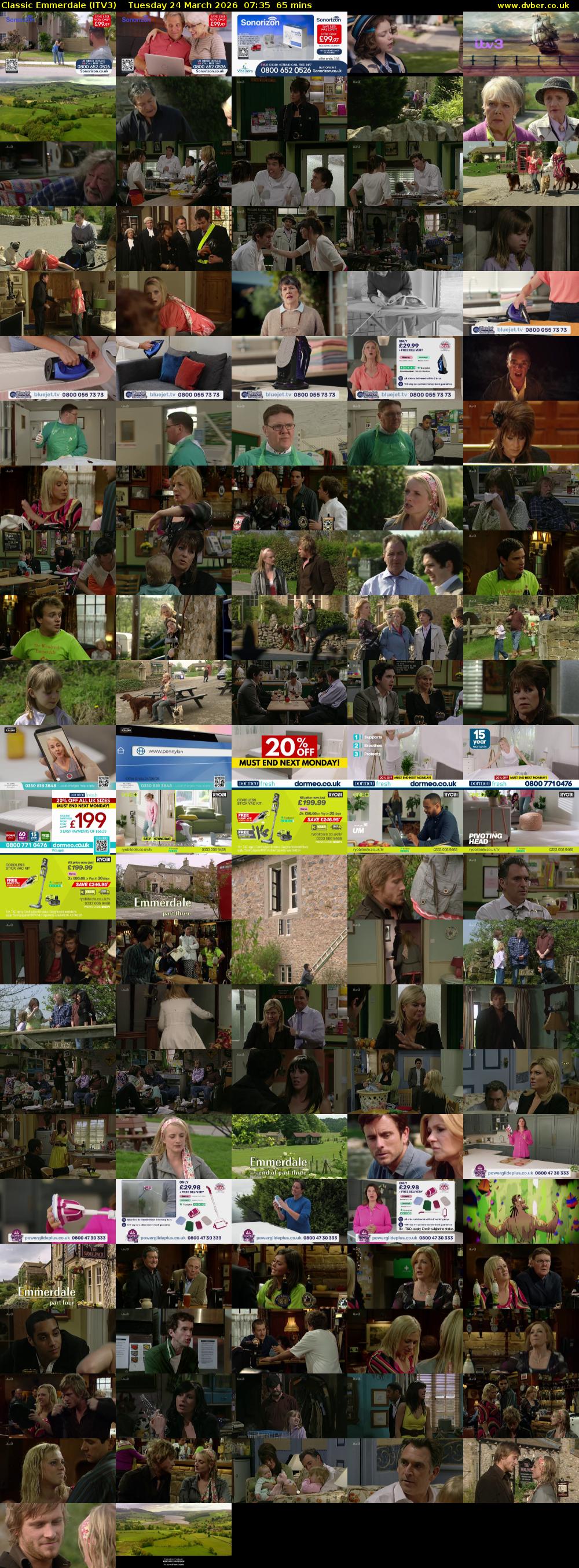 Classic Emmerdale (ITV3) Tuesday 24 March 2026 07:35 - 08:40