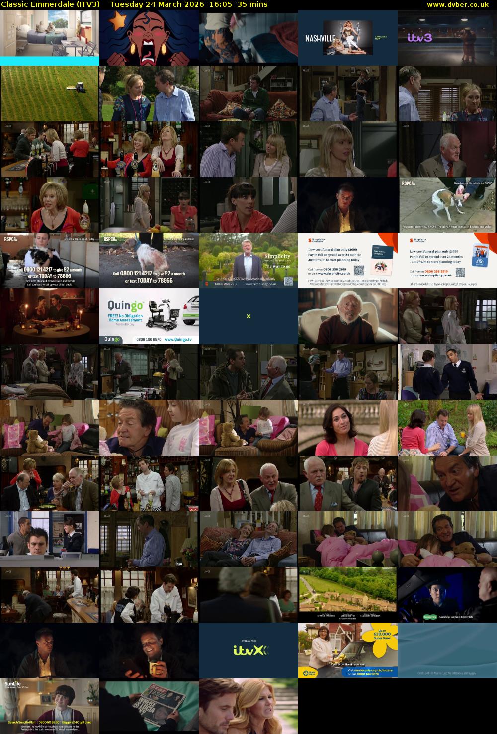 Classic Emmerdale (ITV3) Tuesday 24 March 2026 16:05 - 16:40